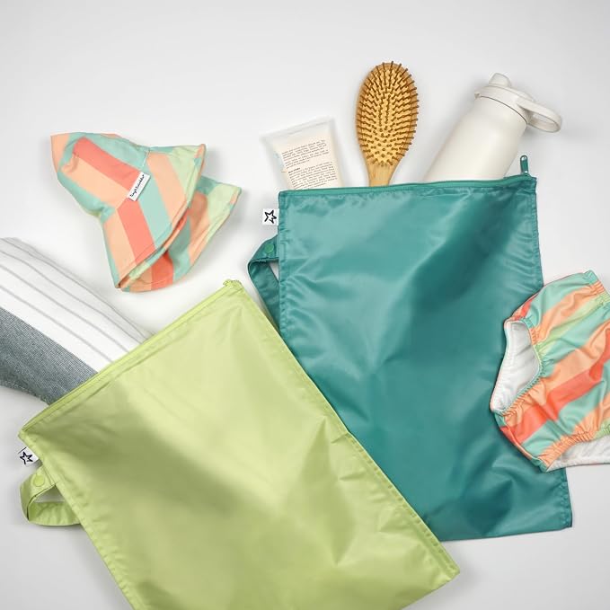 Tiny Twinkle Mess Proof Wet Bags | 2-Pack Reusable Waterproof Wet Bags - Image 2