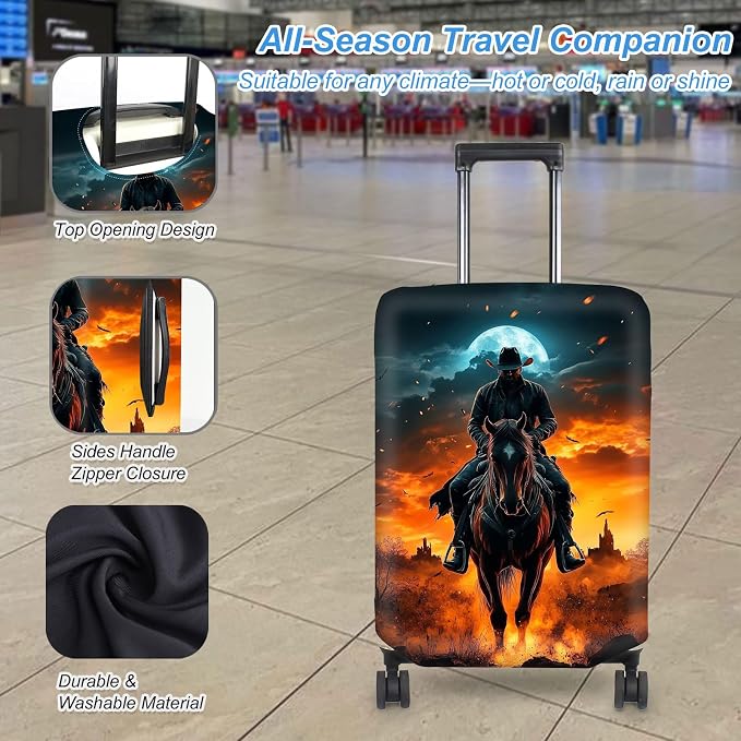 Luggage Cover Protector for 19-20 Inch Suitcases, TSA Approved Elastic Travel - Image 3