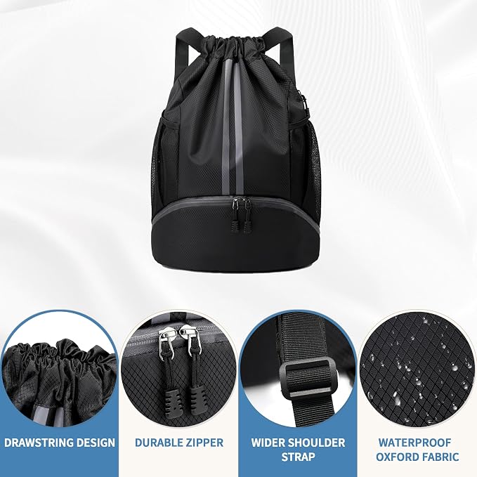 JELUTAR Drawstring Backpack Gym Bag - Image 7