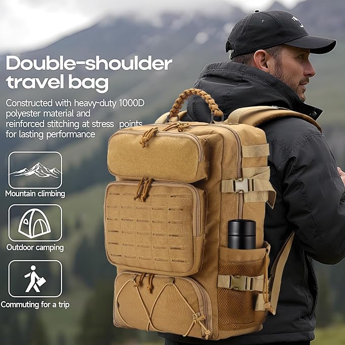 Tactical Backpack for Men, 35L Travel Military Backpack - Image 2