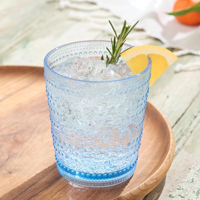Santa Fe Blue Set of 6 Premium Acrylic DOF Glasses 16 oz – Unbreakable Drinkware - Image 5