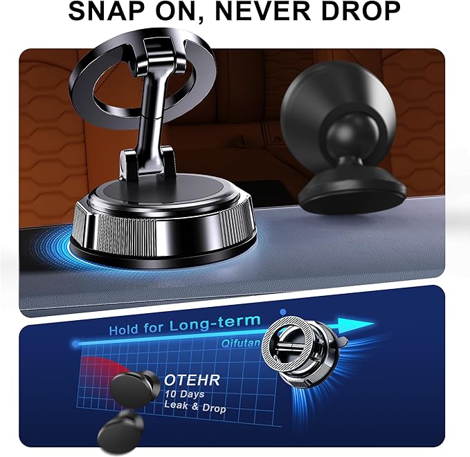 Qifutan for MagSafe Car Phone Holder Mount Phone Mount for Car Windshield - Image 3