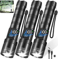 3Pack Rechargeable Flashlights 10000 High Lumens, Super Bright Flashlight by Tughlax
