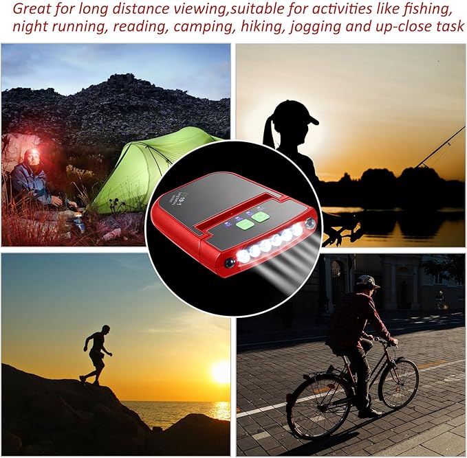 Mudder LED Clip on Cap Lights USB Rechargeable Cap Flashlight Clip Waterproof - Image 7