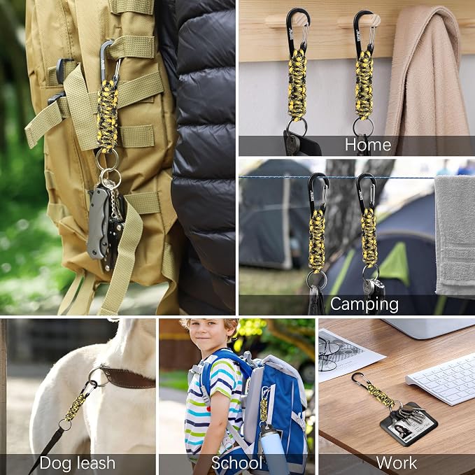 EOTW Paracord Keychain for Men Women Paracord Carabiner Backpack Keychain - Image 6