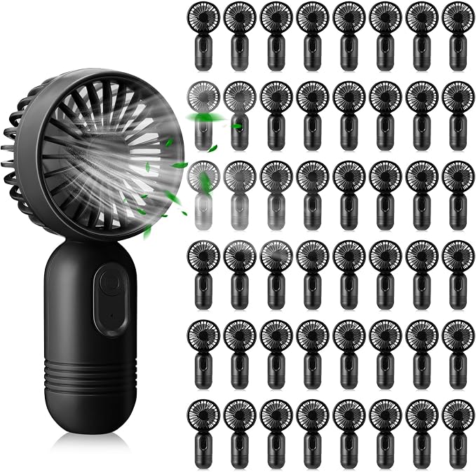 Rossesay 48 Pcs Mini Portable Fan Bulk Cute Handheld Lightweight Small Little by Rossesay