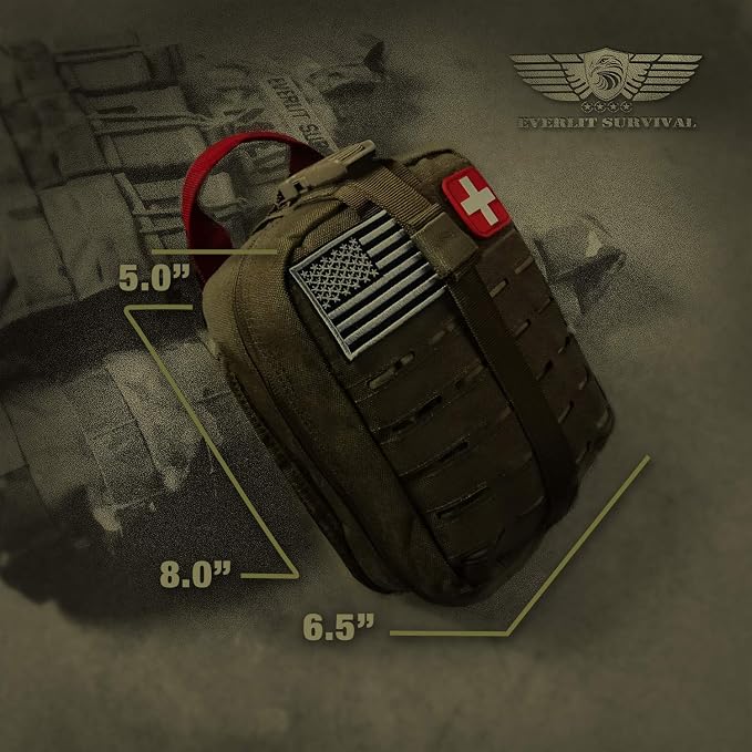 Everlit Survival Upgraded Survival First Aid Kit Emergency Gear Trauma Kit - Image 8