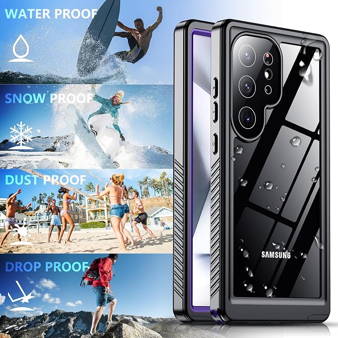 SPIDERCASE Upgraded for Samsung Galaxy S24 Ultra Case Waterproof, Built-in - Image 7