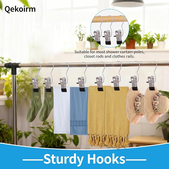 30 Pack Heavy Hanger Clips for Closet, Laundry Hooks Hanging Clips with - Image 7