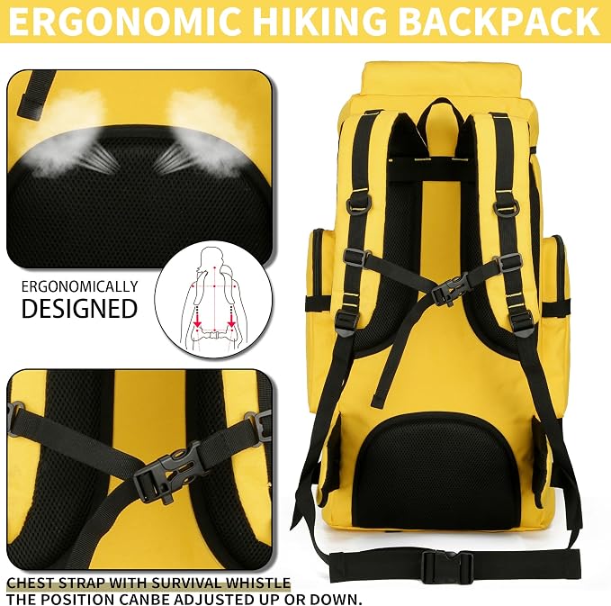 Hiking Backpack for Men 70L/100L Camping Backpack Military Rucksack Molle 3 - Image 4