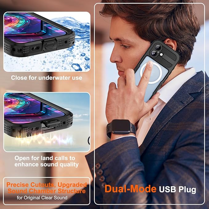 Waterproof Case for ‌iPhone 17, IP68 Certified, Military Grade Shockproof & - Image 7