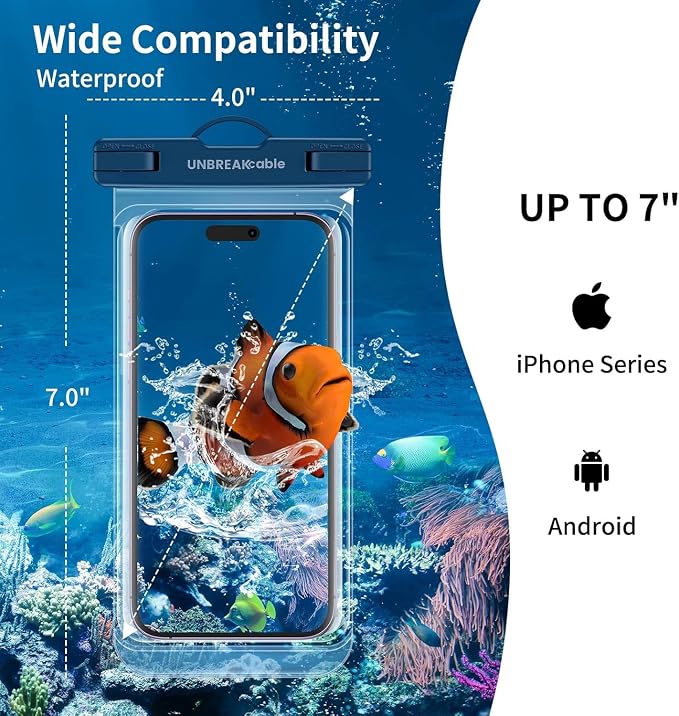 UNBREAKcable Waterproof Phone Pouch-2 Pack IPX8 Waterproof Phone Case - Image 6