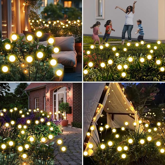 ZFNN Solar Lights Outdoor Garden – 6 Pack 36 LEDs Solar Firefly Lights - Image 7