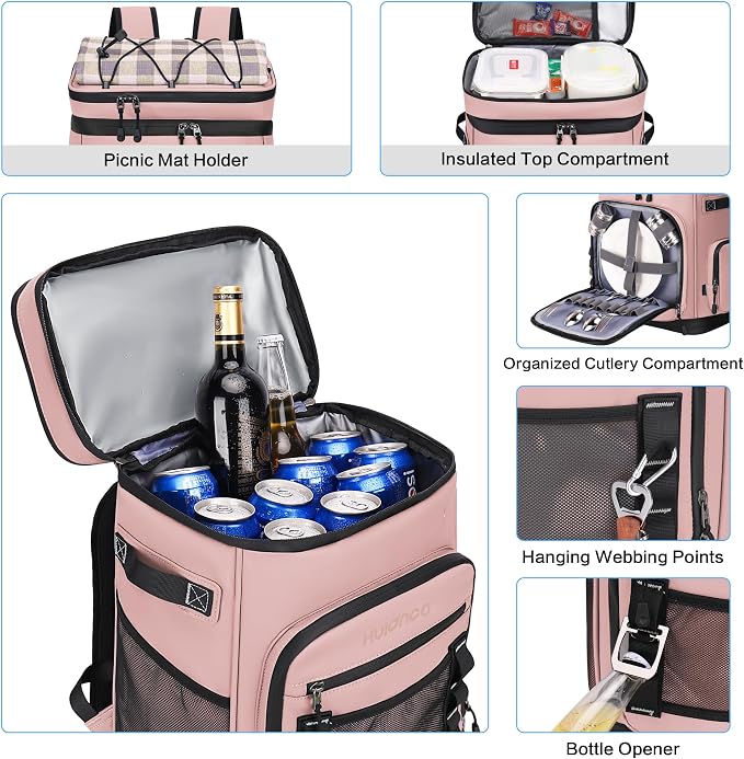 Hulongo Large Waterproof Insulated Cooler Backpack - Image 4