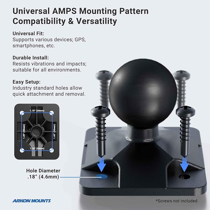 ARKON Mounts - Car Phone Holder | Secure Grip | Heavy Duty | Drill Base Car - Image 4