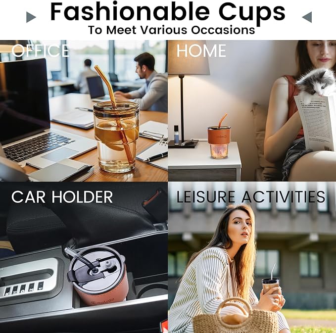 Iced Coffee Cup, 15 oz Glass Cups - Image 5