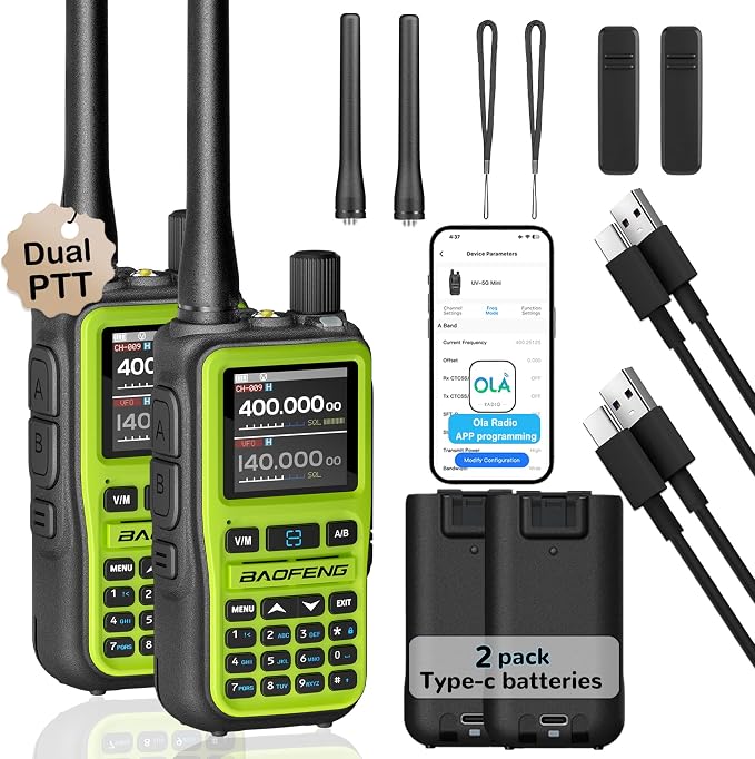 BAOFENG UV-5R Mini Ham Radio: Long Range Handheld Two Way Radio by Unknown