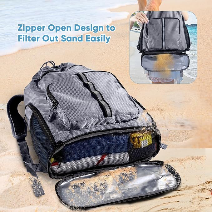 Large Beach Backpack Waterproof Sandproof - Image 3