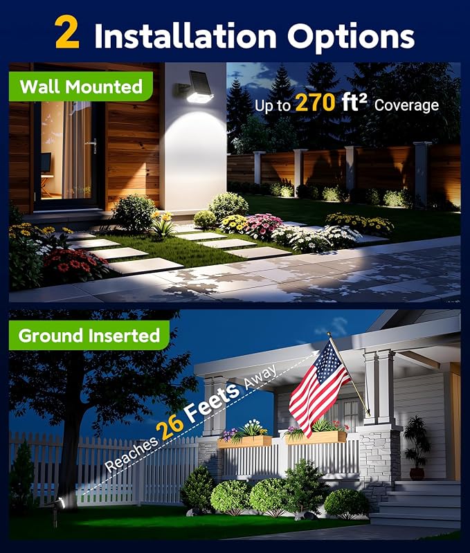 LETMY Solar Lights Outdoor Waterproof IP65, Solar Spot Lights Outdoor - Image 2