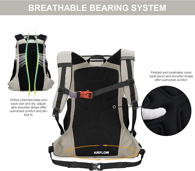 MOUNTAINTOP Hiking Backpack 35L Travel Backpack Lightweight Daypack - Image 5
