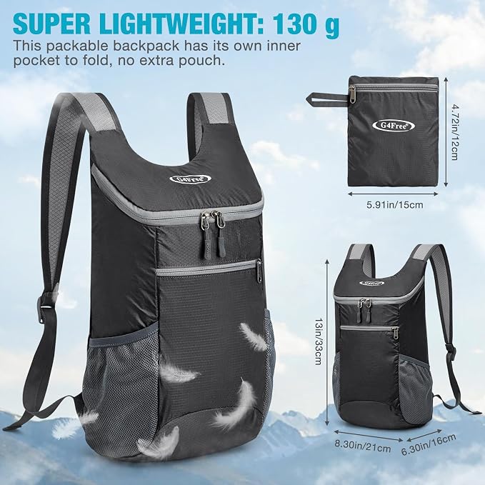G4Free Lightweight Packable Hiking Backpack - Image 4