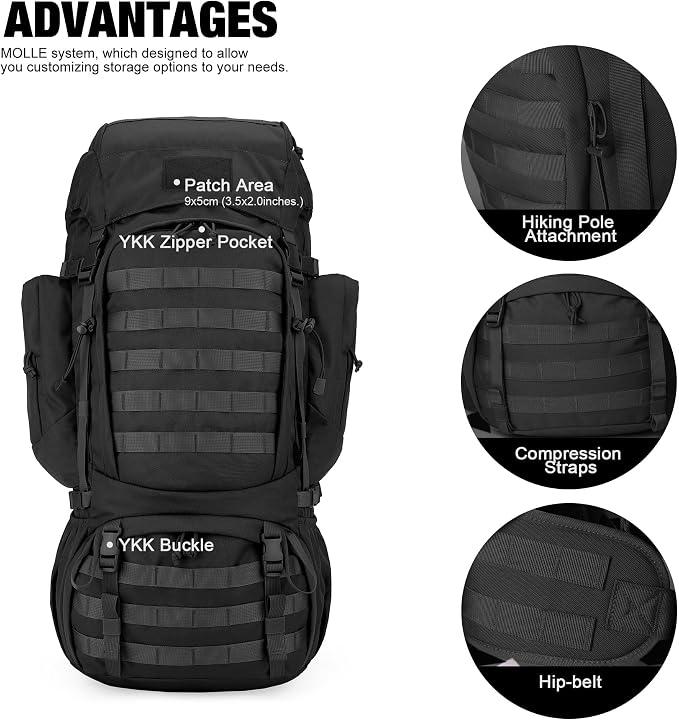 Mardingtop 60L Military Internal Frame Backpack - Image 3