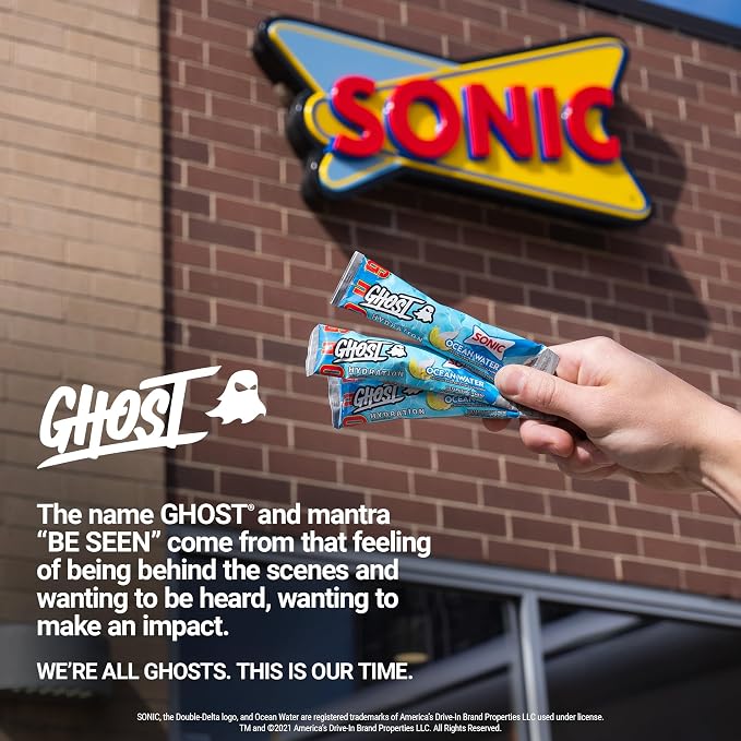 GHOST Hydration Packets, Sonic Ocean Water, 24 Sticks, Electrolyte Powder - Image 6