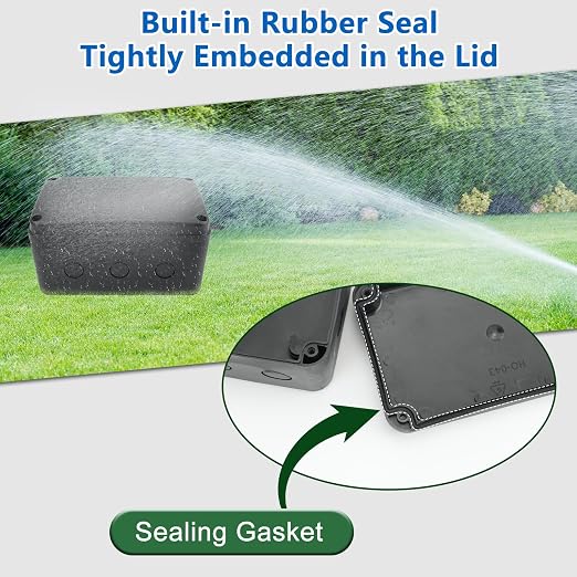 Nineleaf Black Waterproof Outdoor Electrical Box, 1PK Plastic Junction Box - Image 6