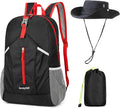 levayhill 25L Foldable Backpack & Bucket Hat 2 IN1 Combo, Lightweight packable by Levayhill