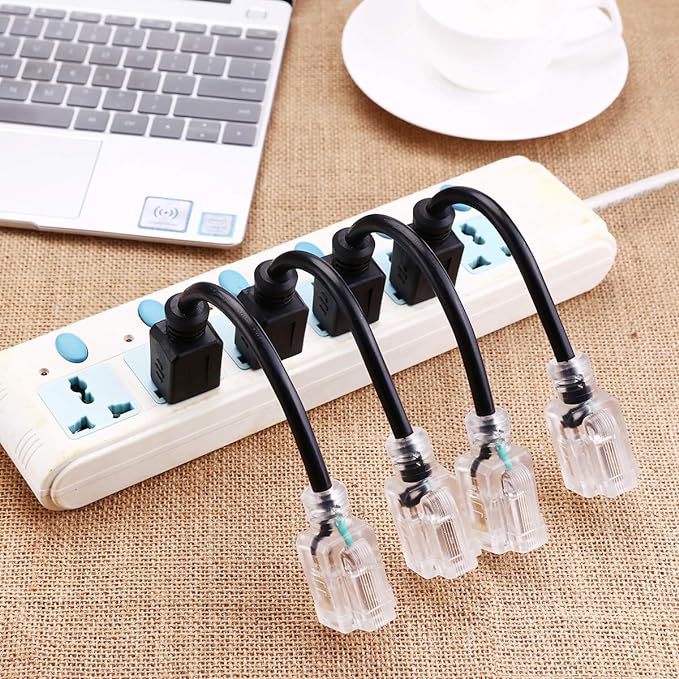 Miady Short Power Extension Cord Outlet Saver, Female Plug - Image 5