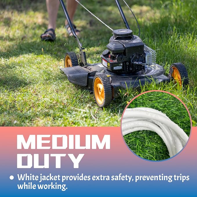 Indoor Outdoor Extension Cord 6 FT, 16/3 SJTW Weatherproof Grey Electrical Cords - Image 6