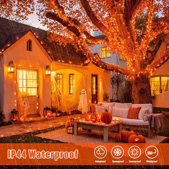 JMEXSUSS 2 Pack Solar String Lights Outdoor Waterproof, Total 66 FT 200 LED - Image 3