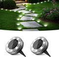 Peasur Mini Solar Ground Lights, 2 Pack Flat Solar Disc Lights Outdoor by Peasur