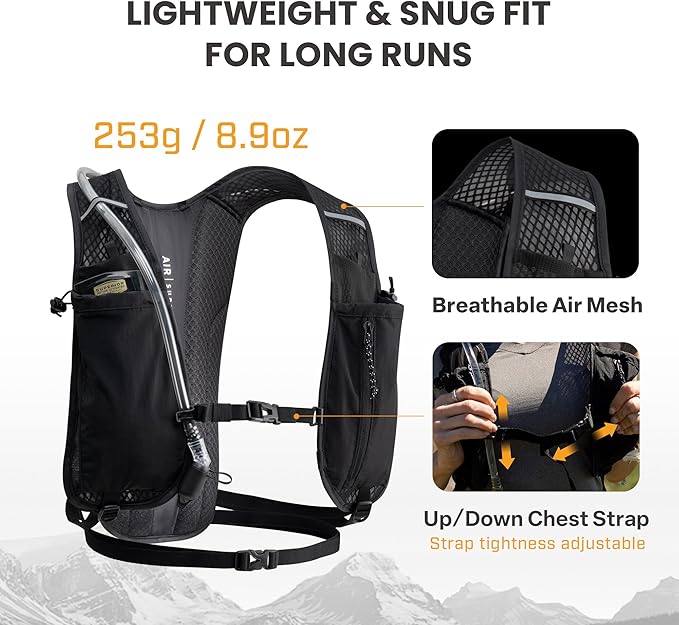EVERFUN Hydration Backpack Running Vest Small Hiking Water Backpack - Image 3
