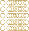 Carabiner Clip 48Pcs Gold Metal Key Ring Clip Circle Keychain Rings Bulk Spring by KJMLDIY