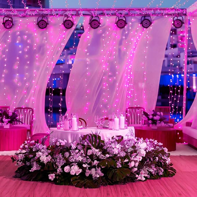 KAQ Connectable 240LED Pink String Lights Outdoor/Indoor, Extendable Plug in - Image 2