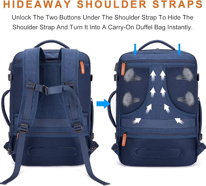 Lumesner Carry on Travel Backpacks, Extra Large 40L Flight Approved Bag - Image 6