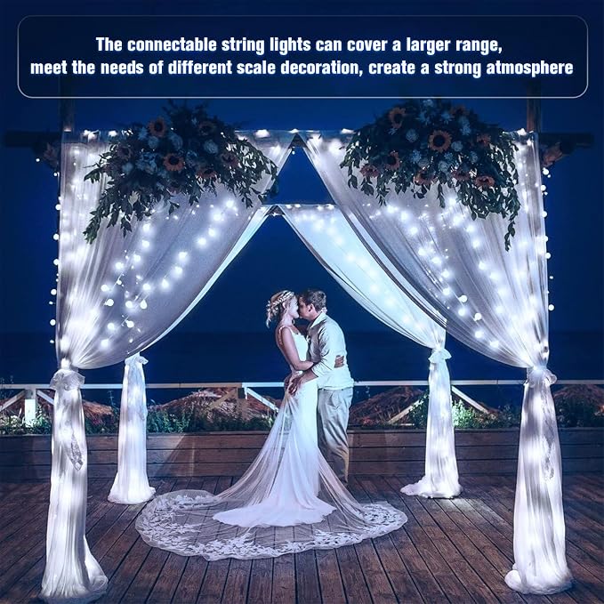 JMEXSUSS 100ft Globe String Lights Indoor Outdoor Waterproof, 200 LED White - Image 6