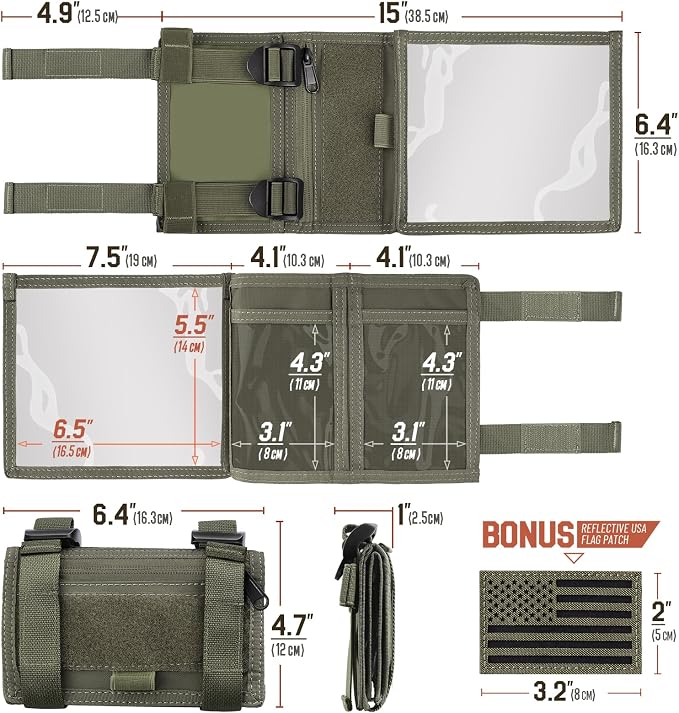 LIVANS Map Case Tactical Arm Sleeve QB Wristband Map Pouch Tactical Armband - Image 7
