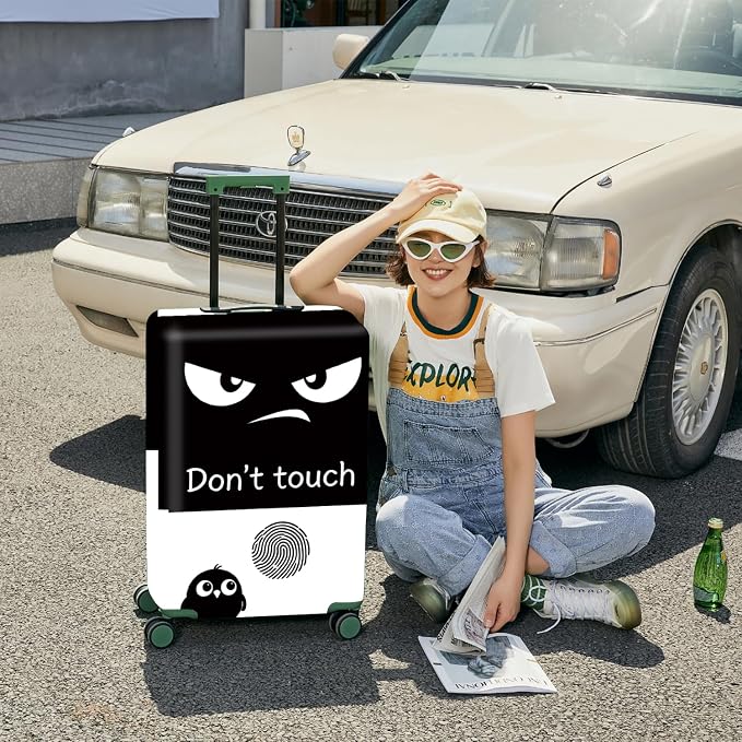 ANNA QUEEN Funny Don't Touch Luggage Cover, Stretchable Suitcase Protector - Image 4