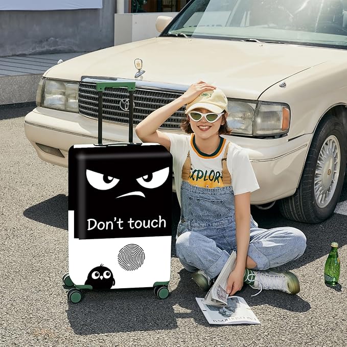 ANNA QUEEN Funny Don't Touch Luggage Cover, Stretchable Suitcase Protector - Image 4