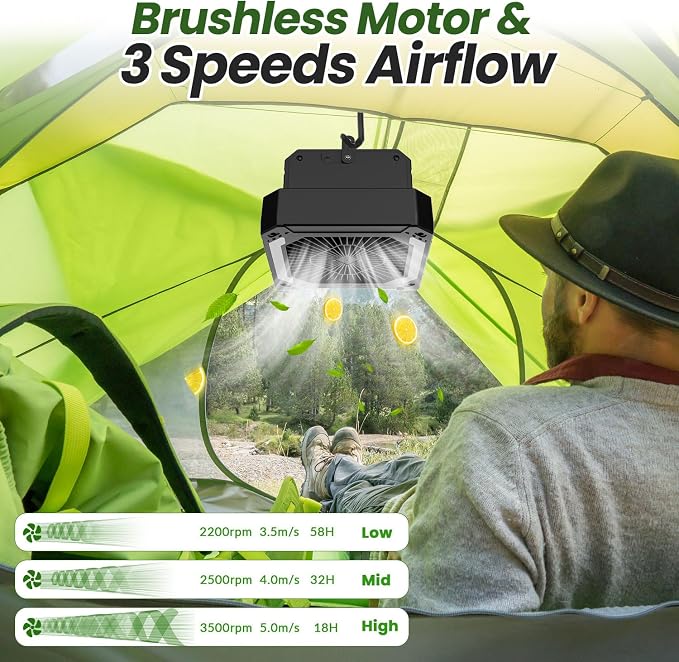 20000mAh Portable Fan Rechargeable - Image 3