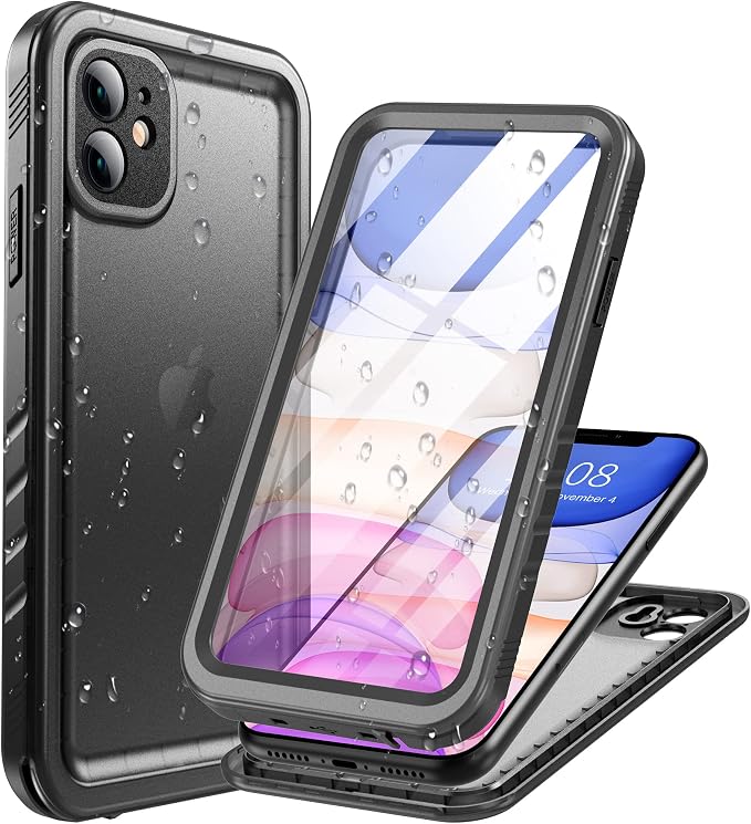 Cozycase Compatible with Waterproof iPhone 11 case, Built-in Screen Protector by Cozycase