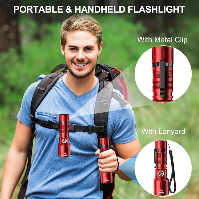 Banral Flashlights High Lumens Rechargeable, Super Bright Long Range Small - Image 8