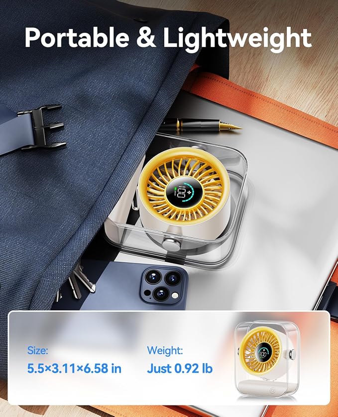 KIMMOO USB Desk Fan, Quiet Table Fan - Image 8
