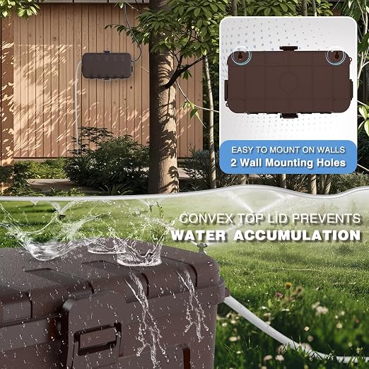 Flemoon Medium Outdoor Electrical Box, IP54 Waterproof Extension Cord Cover w/6 - Image 6