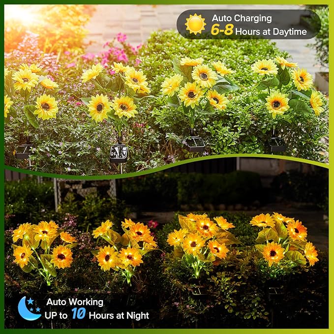 Solar Sunflower Lights Outdoor Waterproof - Image 3