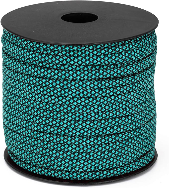 MOOCY Diamond Pattern Paracord 550 Blue Black, 5/32 in x 164 ft, 7 Inner - Image 2