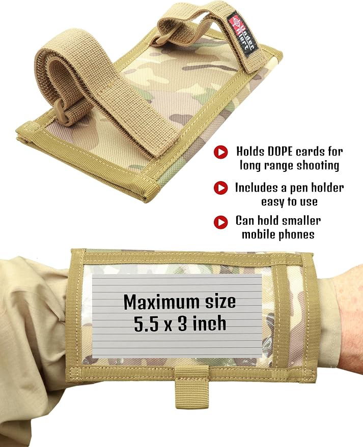 Underalert Tactical Wristband Dope Card Holder Sniper Data Book Quarterback - Image 5