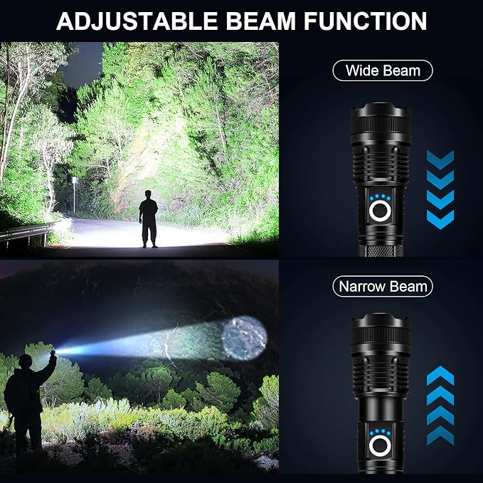 3 Pack Rechargeable Flashlights High Lumens, 990000LM Super Bright LED - Image 6